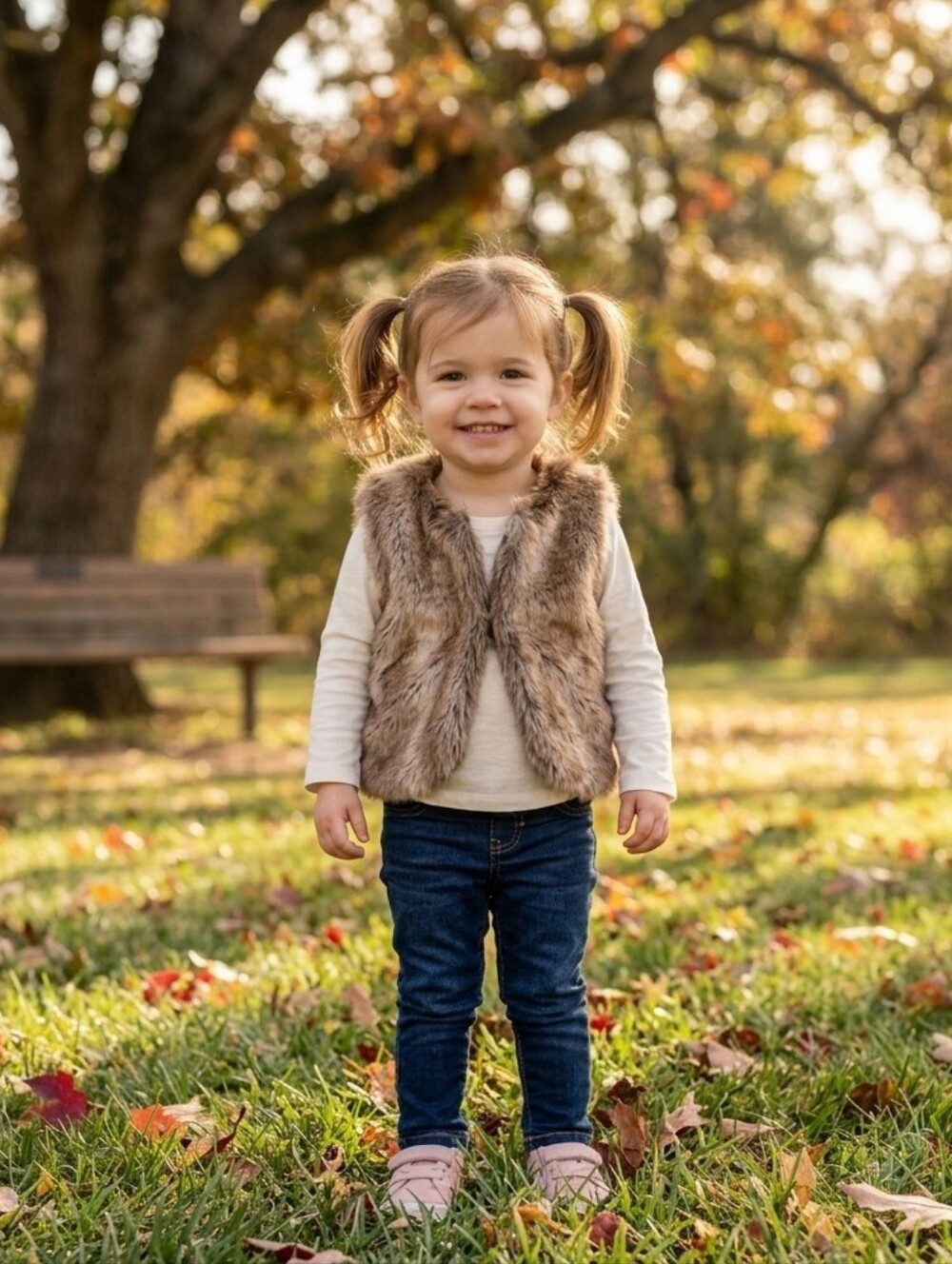 🆕 OSHKOSH B'GOSH Girl's Faux Fur Vest | 2T NWT